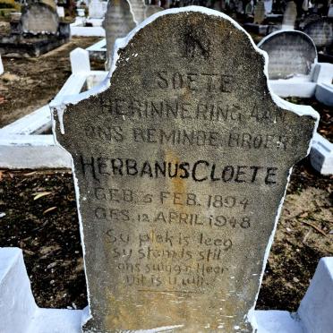 CLOETE Herbanus 1894-1948