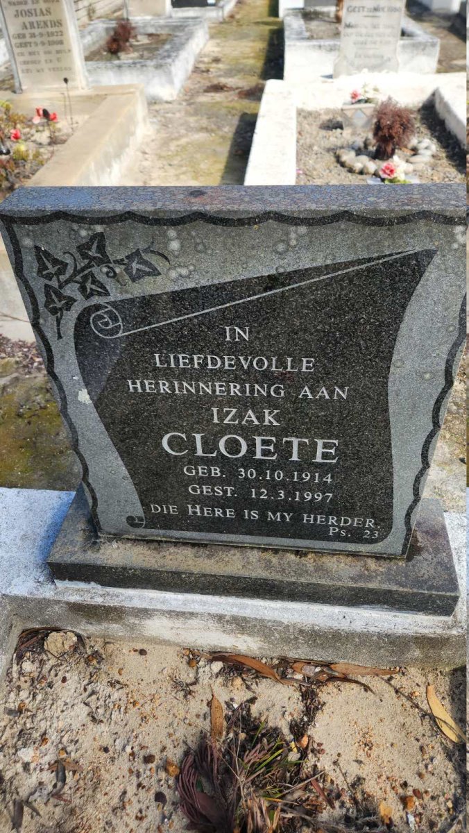 CLOETE Izak 1914-1997