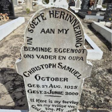 OCTOBER Christoph Samuel 1925-2000
