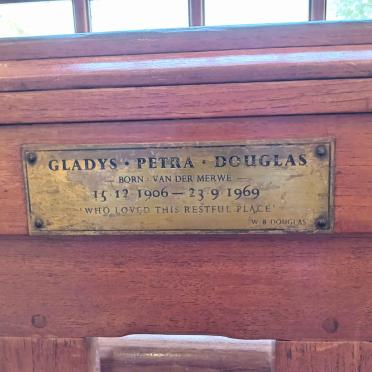 DOUGLAS Gladys Petra nee VAN DER MERWE 1906-1969