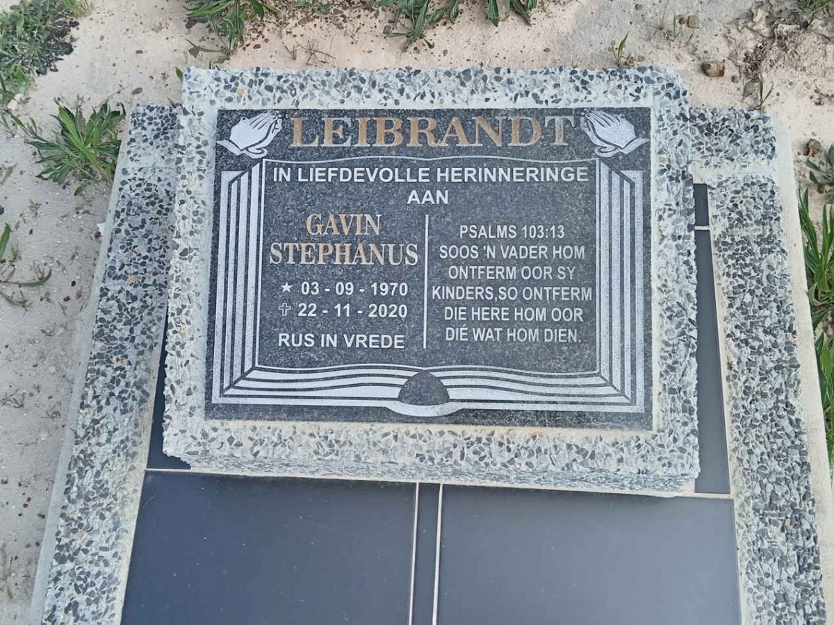 LEIBRANDT Gavin Stephanus 1970-2020