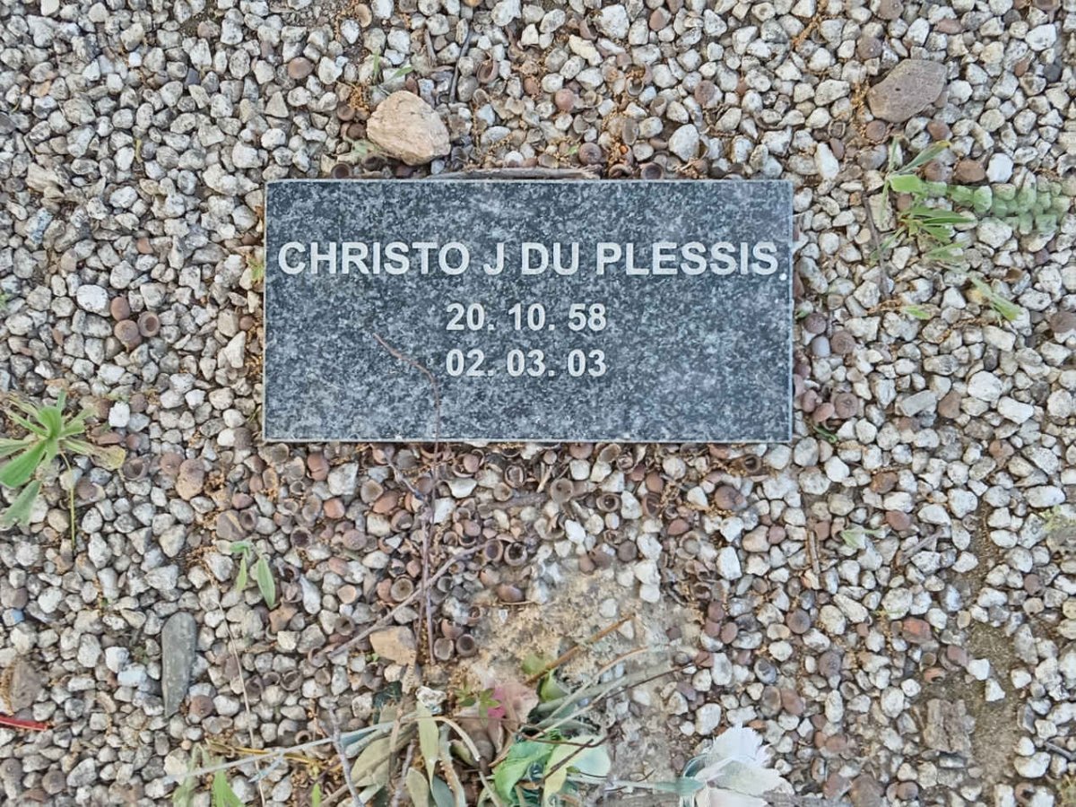 PLESSIS Christo J., du 1958-2003