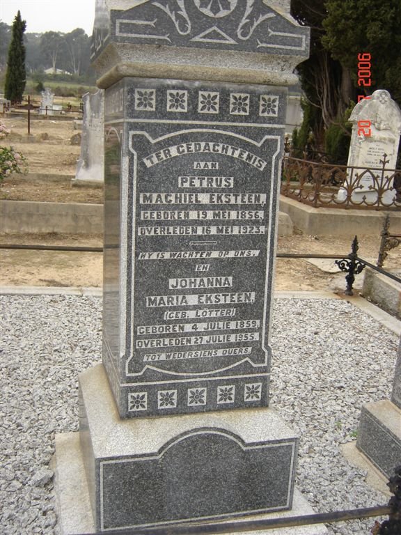 EKSTEEN Petrus Machiel 1856-1923 &amp;  Johanna Maria LOTTER 1859-1955