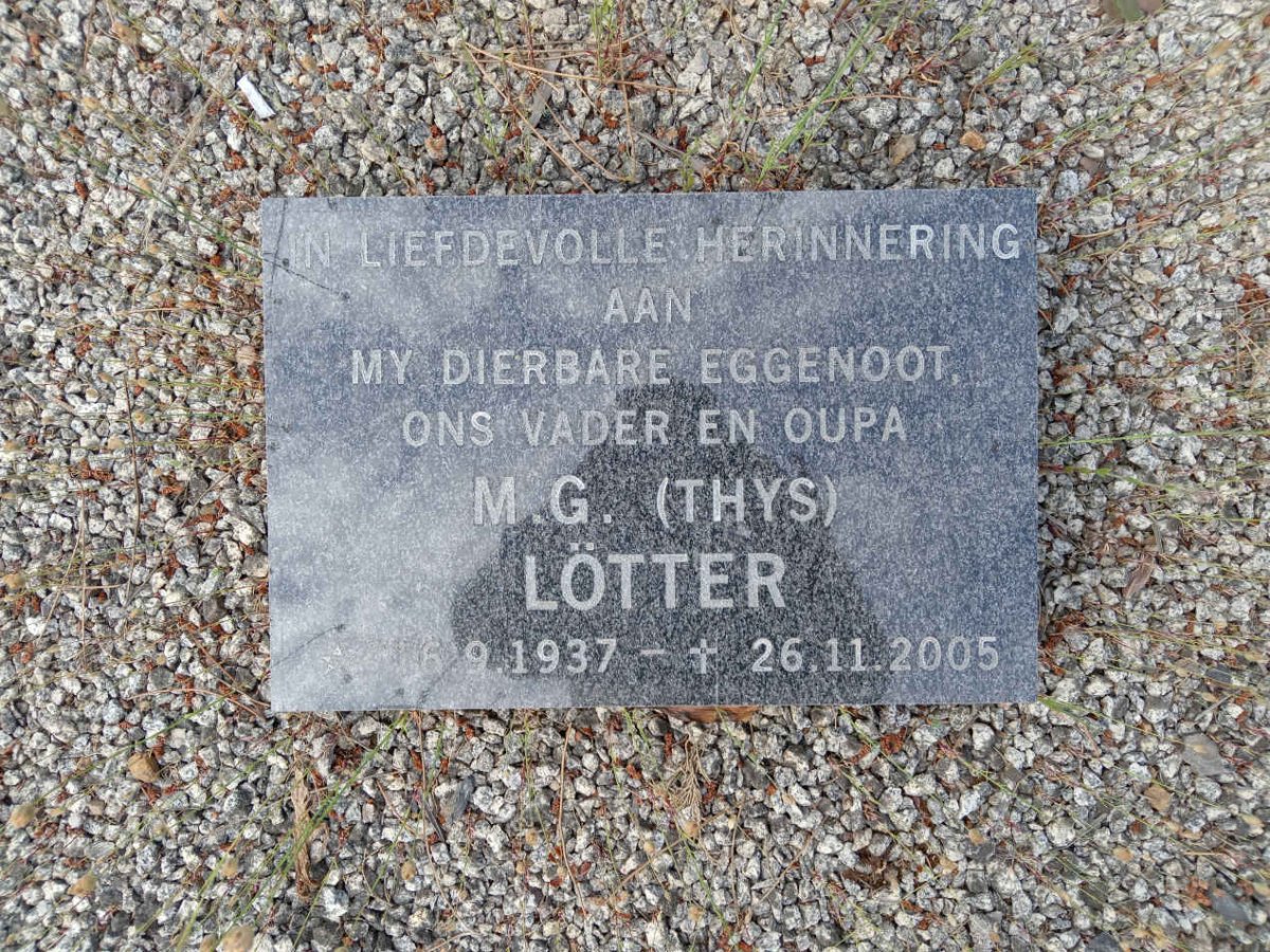 LOTTER M.G. 1937-2005