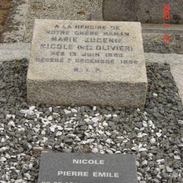 NICOLE Pierre Emile 1911-1995 :: NICOLE Marie Eugenie nee OLIVIER 1883-1932