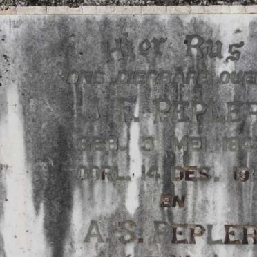 PEPLER J.F.1843-1919 &amp; A.S. DE WET 1845-1928