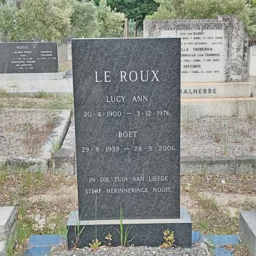 ROUX Lucy Ann, le 1900-1976 :: LE ROUX Boet 1933-2006