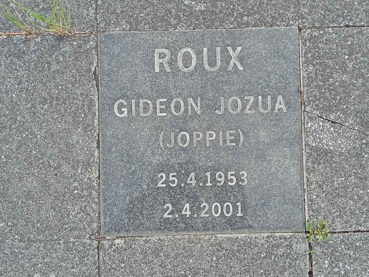 ROUX Gideon Jozua 1953-2001