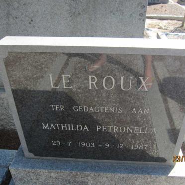 ROUX Mathilda Petronella, le 1903-1987