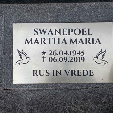 SWANEPOEL Martha Maria 1945-2019