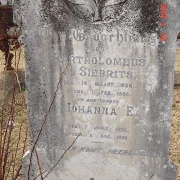 SIEBRITS Bartholomeus 1826-1900 &amp; Johanna E. 1826-1905