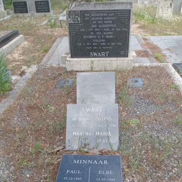 SWART Jan Augustinus 1879-1962 & Hendrina E.F. COLLINS 1897-1966 :: SWART :: MINNAAR