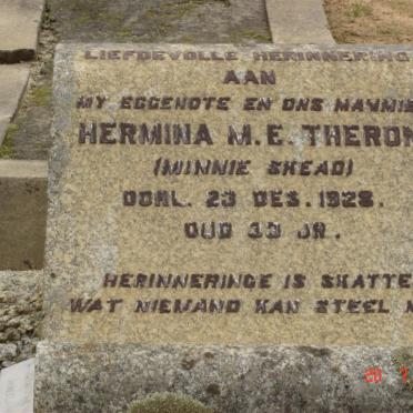 THERON Hermina M.E nee SKEAD -1928