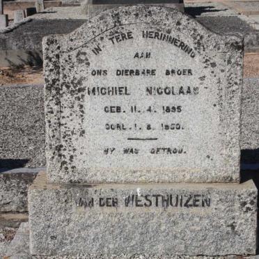 WESTHUIZEN Michiel Nicolaas, van der 1895-1950