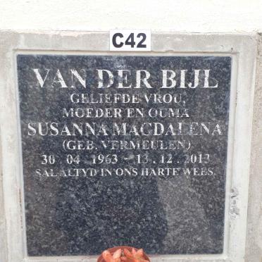 BIJL Susanna Magdalena, van der nee VERMEULEN 1963-2013