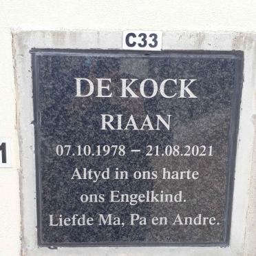 KOCK Riaan, de 1978-2021