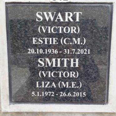 SWART Estie C.M. nee VICTOR 1936-2021 :: SMITH Liza M.E. nee VICTOR 1972-2015