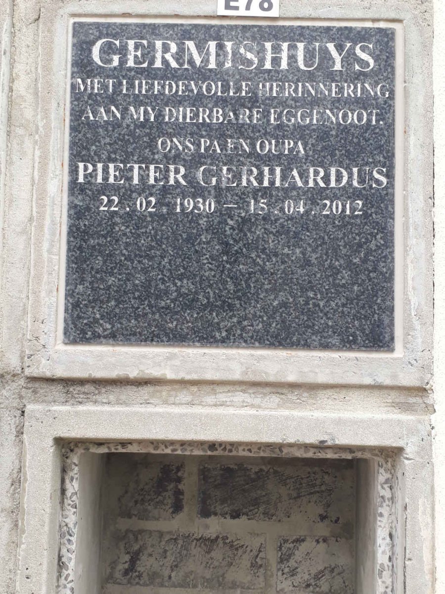 GERMISHUYS Pieter Gerhardus 1930-2012