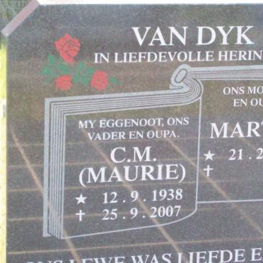 DYK C.M., van 1938-2007 &amp; Martha 1945-