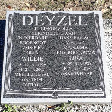 DEYZEL Willie 1929-2002 &amp; Lina Hester 1928-2018