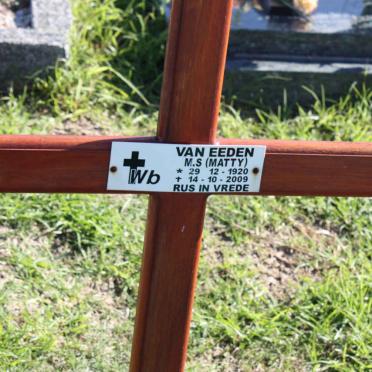 EEDEN M.S., van 1920-2009