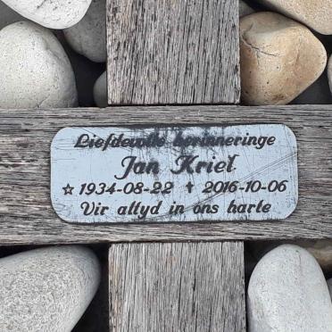 KRIEL Jan 1934-2016