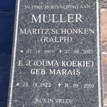 MULLER Maritz Schonken 1919-2002 &amp; E.J. MARAIS 1922-2010