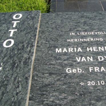 OTTO Casparus Hendrik Badenhorst 1929-2006 &amp; Maria Hendrina van Dyk FRANKEN 1935-