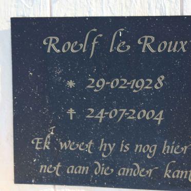ROUX Roelf, le 1928-2004