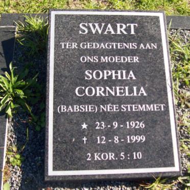 SWART Sophia Cornelia nee STEMMET 1926-1999