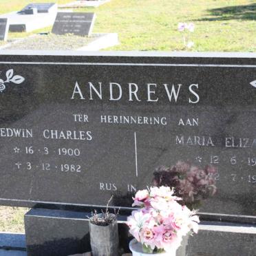 ANDREWS Edwin Charles 1900-1982 &amp; Maria Elizabeth 1906-1989