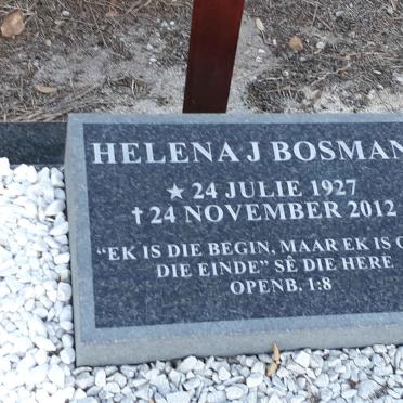 BOSMAN Helena J. 1927-2012