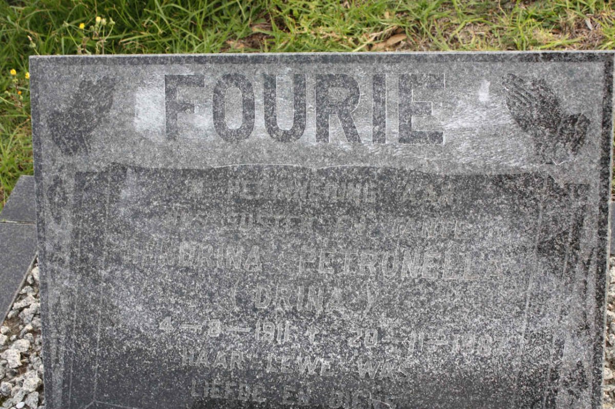 FOURIE Hendrina Petronella 1911-1987