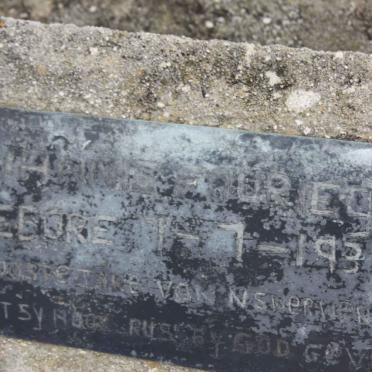 FOURIE Johanna Hendrika nee VERMEULEN 1930-1980