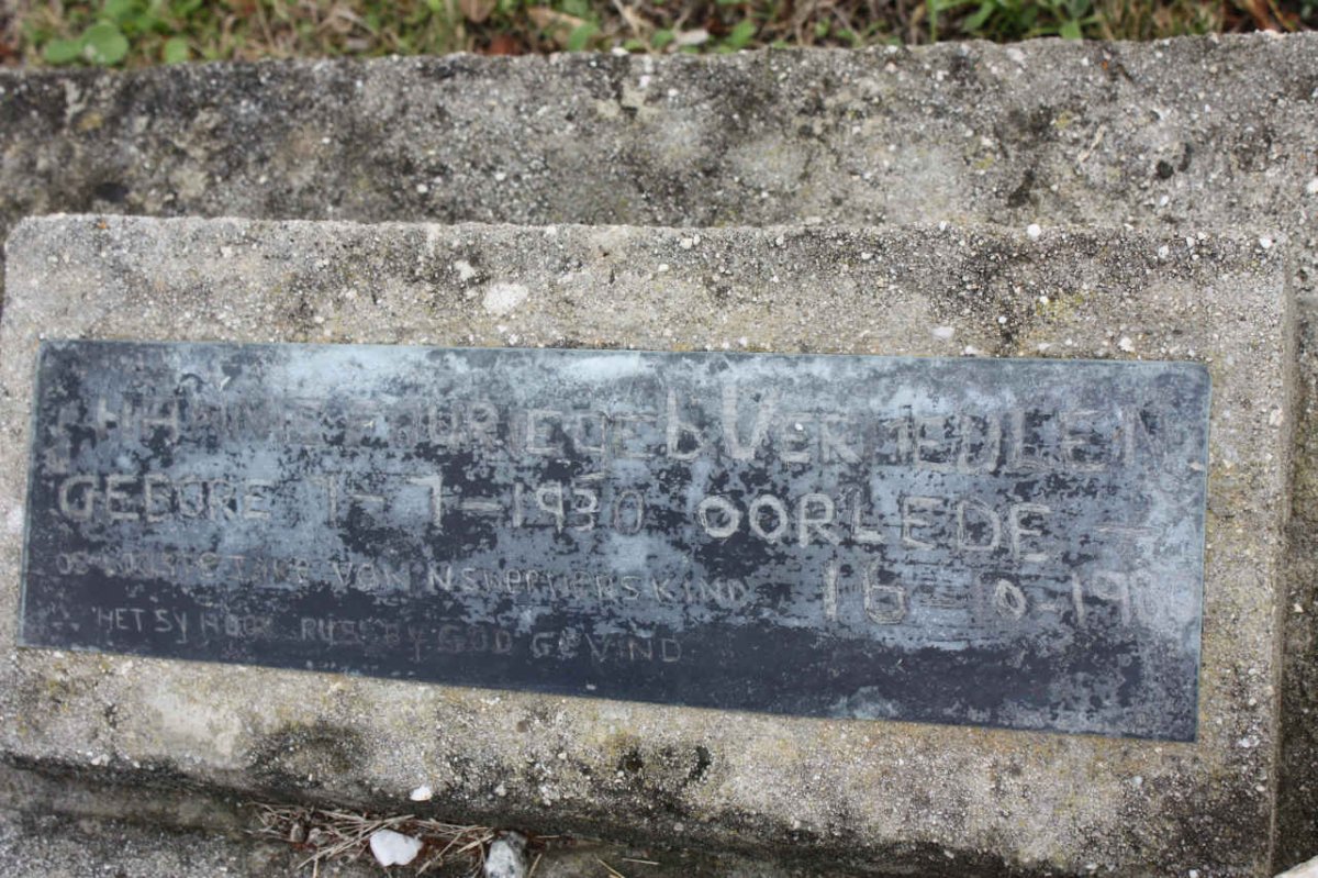 FOURIE Johanna Hendrika nee VERMEULEN 1930-1980