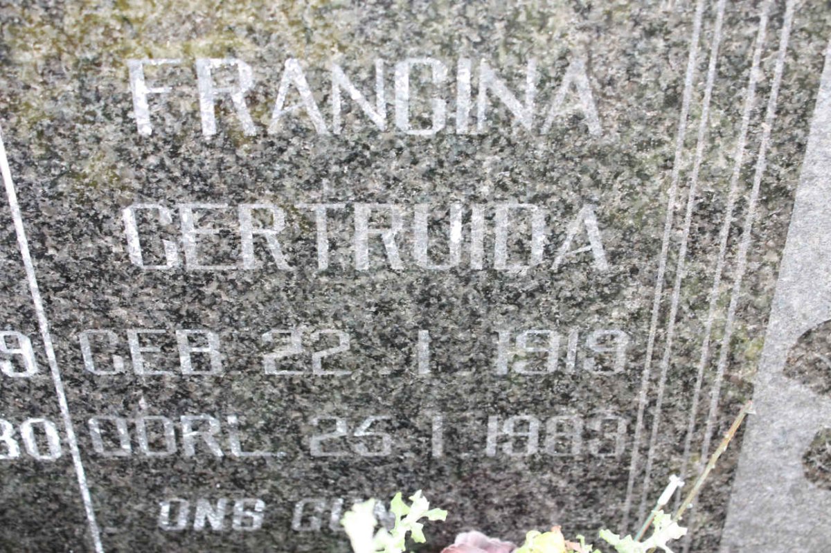 FOURIE Francina Gertruida 1919-1983