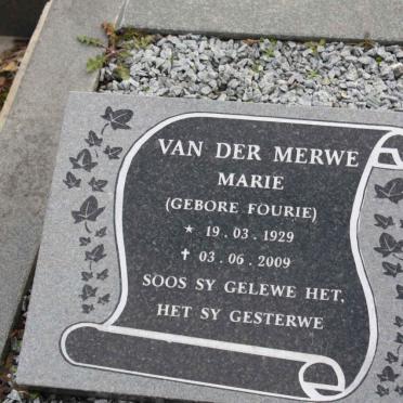 MERWE Marie, van der nee FOURIE 1929-2009