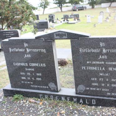 GROENEWALD Casparus Cornelius 1920-2005 &amp; Petronella Hendrina 1922-1980
