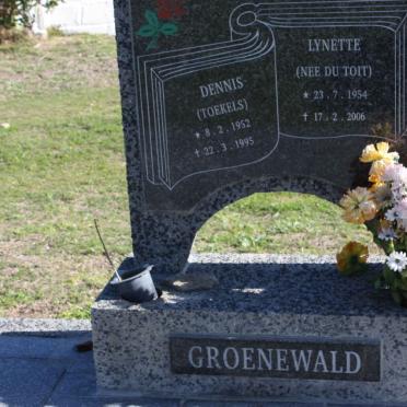 GROENEWALD Dennis 1952-1995 &amp; Lynette DU TOIT 1954-2006