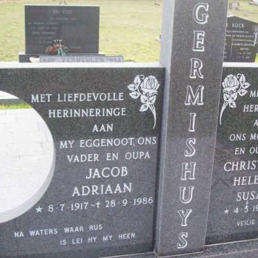 GERMISHUYS Jacob Adriaan 1917-1986 &amp; Christina Helena Susarah 1916-1996