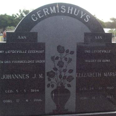 GERMISHUYS Johannes J.M. 1894-1966 &amp; Elizabeth Maria 1900-1967