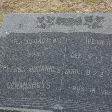 GERMISHUYS Petrus Johannes 1925-1955
