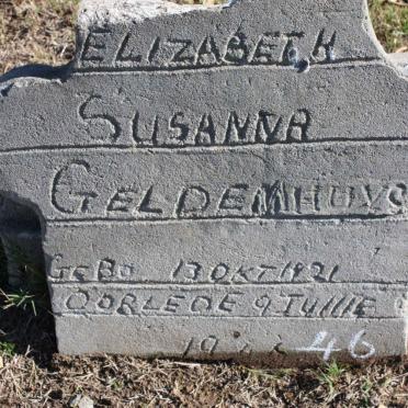 GELDENHUYS Elizabeth Susanna 1?21-1945