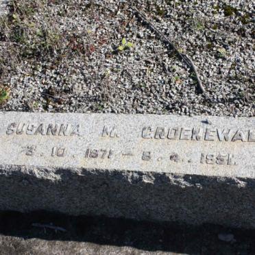 GROENEWALD Susanna M. 1871-1951 
