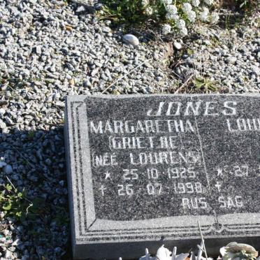 JONES Louis 1931-2017 & Margaretha LOURENS 1925-1998