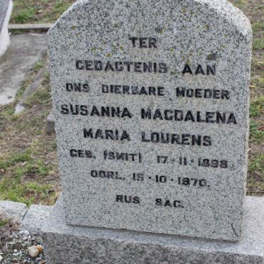 LOURENS Susanna Magdalena Maria nee SMIT 1898-1970