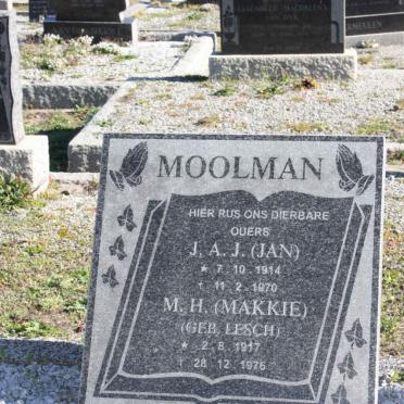 MOOLMAN J.A.J. 1914-1970 &amp; M.H. LESCH 1917-1976