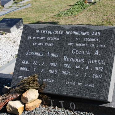 OTTO Johannes Louis 1952-1989 &amp; Cecilia A. REYNOLDS 1952-2007