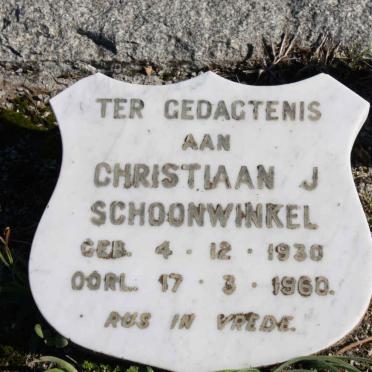 SCHOONWINKEL Christiaan J. 1930-1960