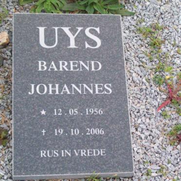 UYS Barend Johannes 1956-2006